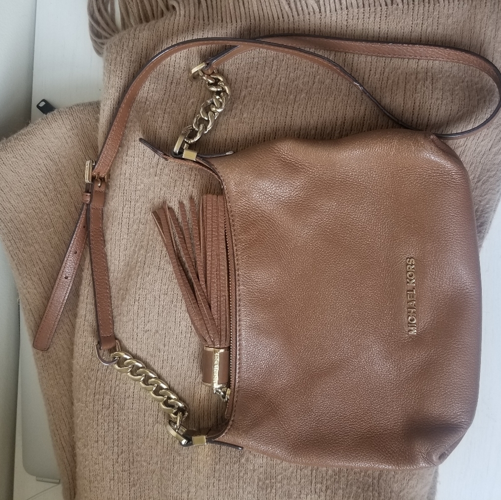 Michael Kors brown tassle crossbody